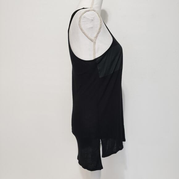 Rag & Bone JEAN Mens SIZE M Black Tank Top w/ Pocket Side Slits 100% Cotton FLAW - Picture 2 of 16
